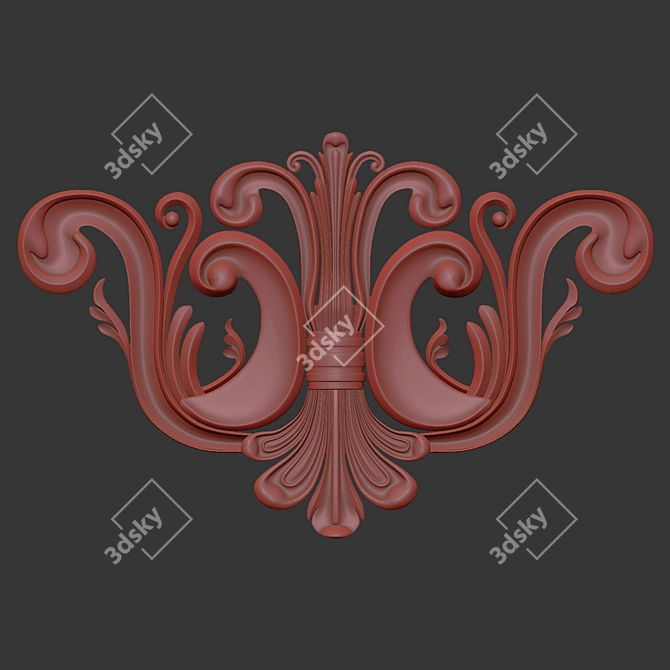 Elegant 3D Ornament Design 3D model image 7