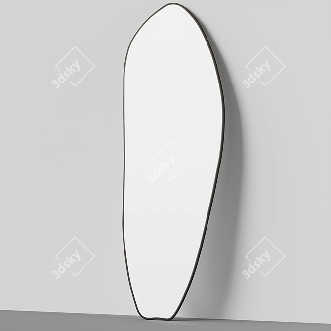 Asymmetric Standing Mirror Deluxe 3D model image 2