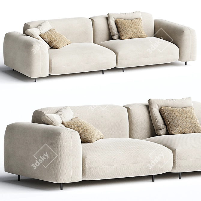 Modern Arflex Macheiro Sofa Design 3D model image 4