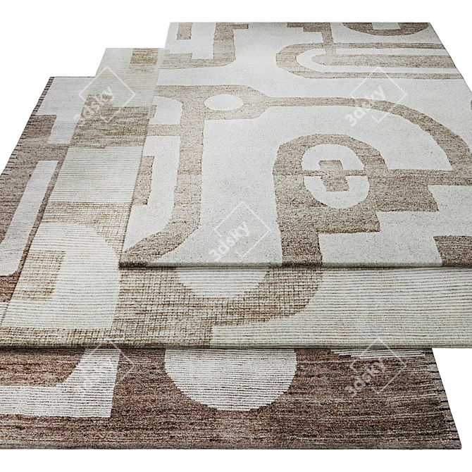 Ethnic Style Rug Set 3D model image 2