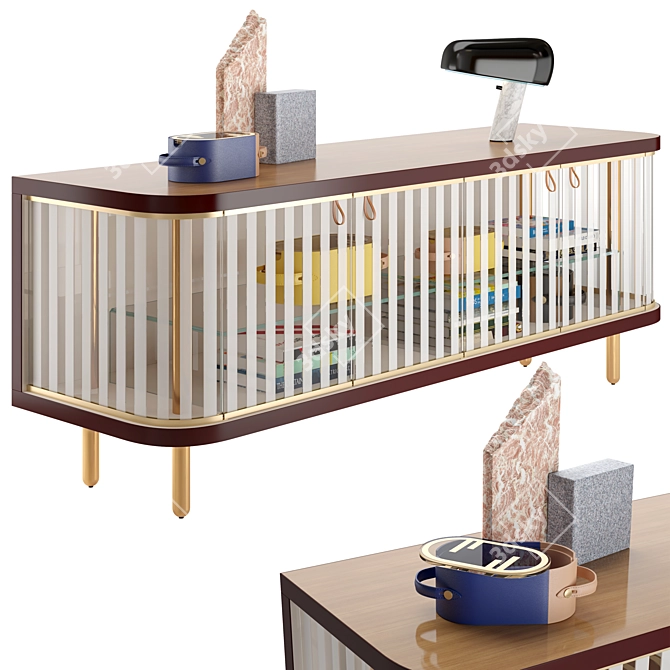 Vittoria Sideboard by Fendi Casa 3D model image 1