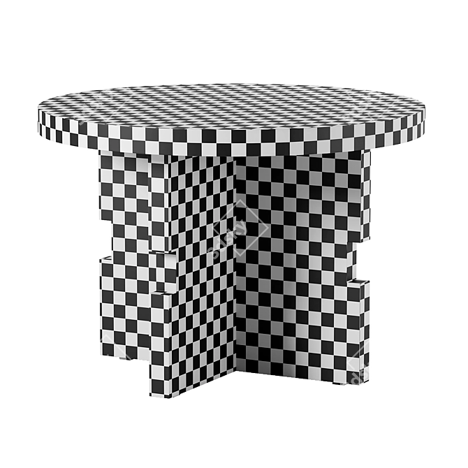 Sleek Notch Side Table Render 3D model image 3