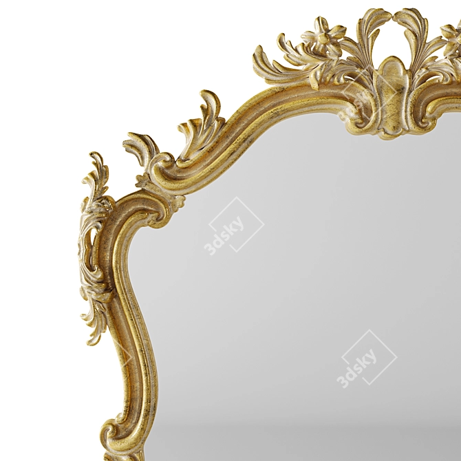 18th Century French Giltwood Mirror 3D model image 2