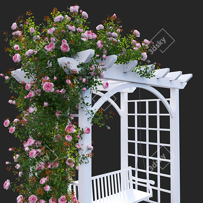 3D Climbing Rose Plant Models 3D model image 2