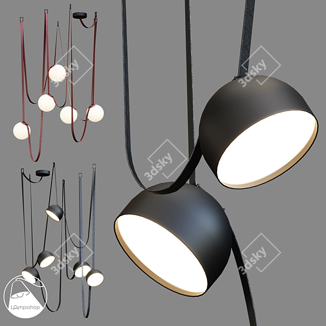  Glow Pendant Textile Light Kit 3D model image 1