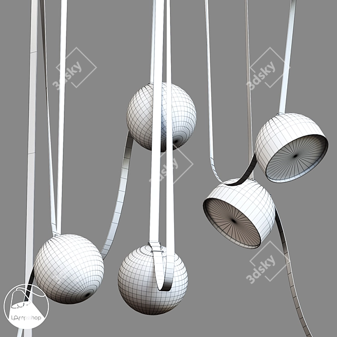  Glow Pendant Textile Light Kit 3D model image 2