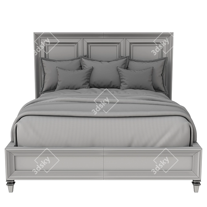 Lexington Walnut Creek Bed Frame 3D model image 4