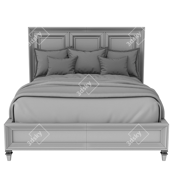 Lexington Walnut Creek Bed Frame 3D model image 8