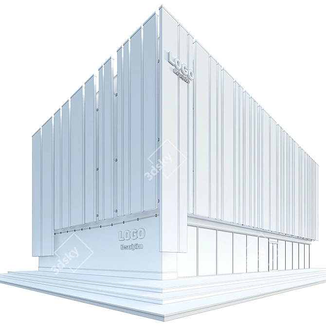 Commercial Building Model Kit 3D model image 5