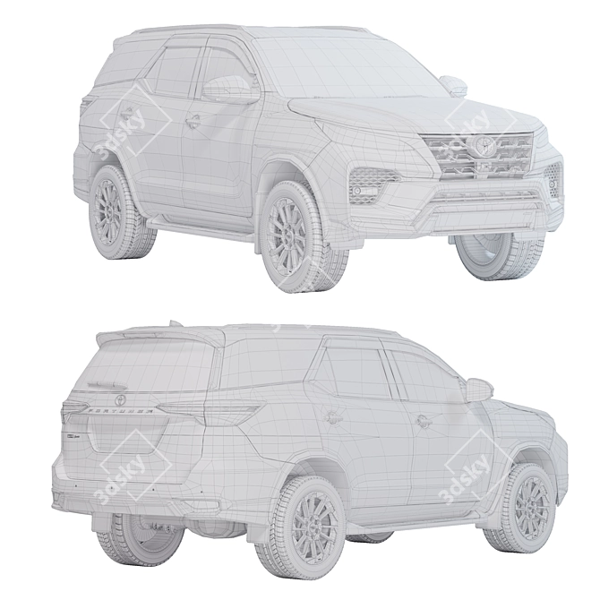 Toyota Fortuner TRD Asset Pack 3D model image 3