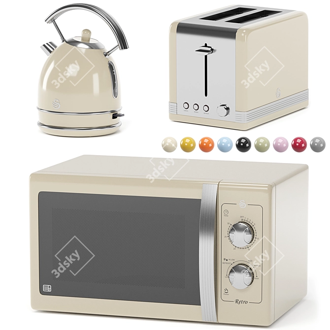 SWAN Kitchen Appliance 3Ds Max 3D model image 1