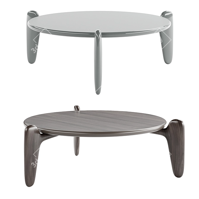 Premium Glossy Lacquer Cocktail Table 3D model image 4