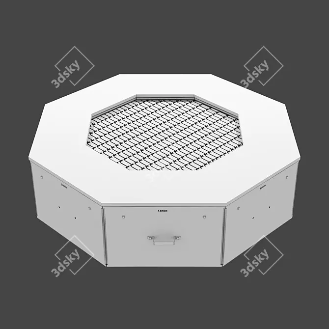 Octagonal In-Ground Trampoline OM 3D model image 2