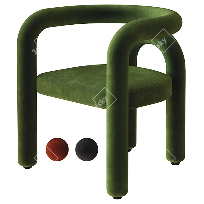 Elegant 3D Acia Chair Model 3D model image 1