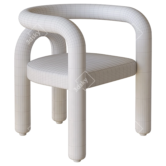 Elegant 3D Acia Chair Model 3D model image 4