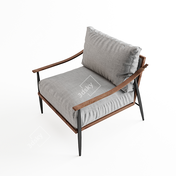 Modern Elegance Kennedy Chair 3D model image 2