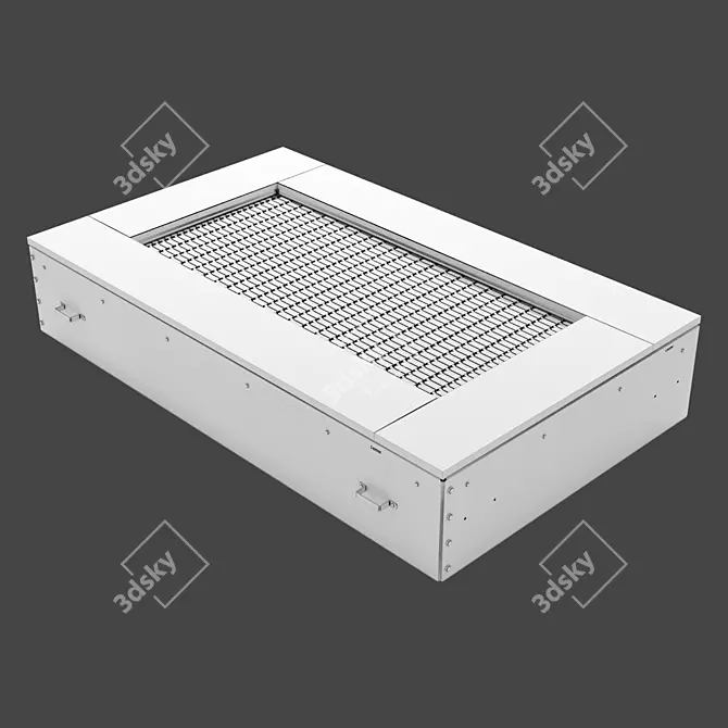 Rectangular In-Ground Trampoline OM 3D model image 2