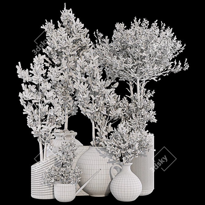 Decorative Olive Tree 3D Model 3D model image 7