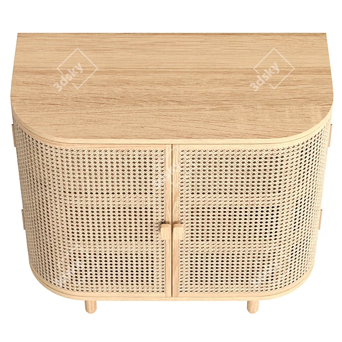 Modern Bandol Cabinet with Textured Finish 3D model image 3