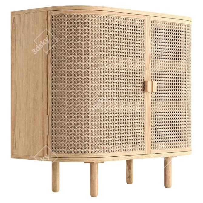 Modern Bandol Cabinet with Textured Finish 3D model image 4