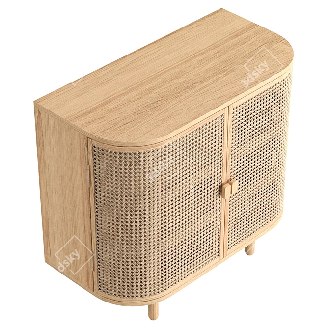 Modern Bandol Cabinet with Textured Finish 3D model image 5