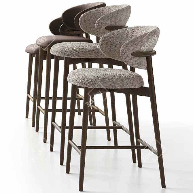 Calligaris Oleandro Stools Set 3D model image 5