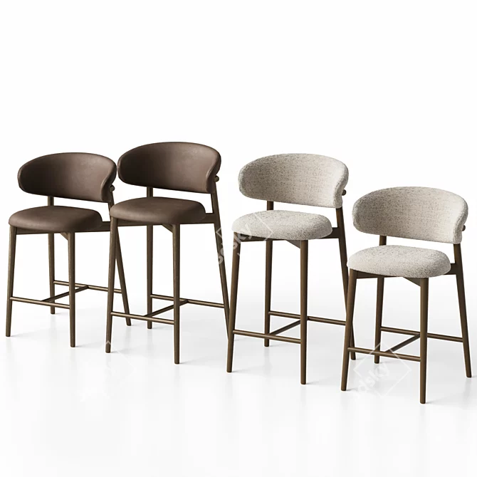 Calligaris Oleandro Stools Set 3D model image 6