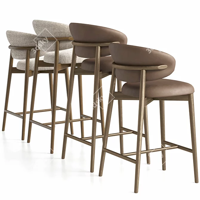 Calligaris Oleandro Stools Set 3D model image 14