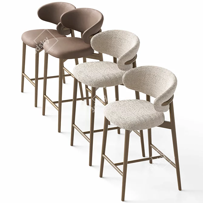 Calligaris Oleandro Stools Set 3D model image 15