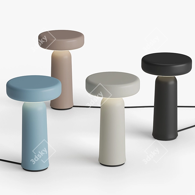 Sleek Muuto Ease Portable Lamp 3D model image 1