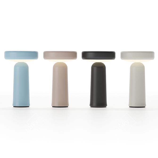 Sleek Muuto Ease Portable Lamp 3D model image 2