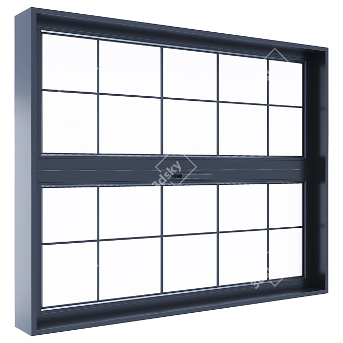 Modern Window with Blinds 3D model image 10