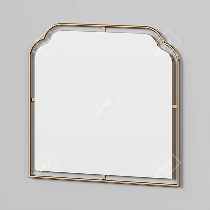 Romantic Arch Wall Mirror 3D model image 2