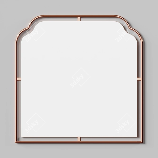 Romantic Arch Wall Mirror 3D model image 4