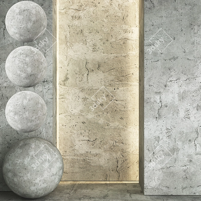 Concrete Texture Collection Pack 3D model image 1