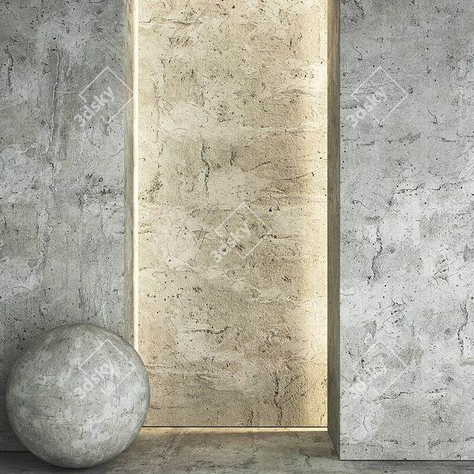 Concrete Texture Collection Pack 3D model image 5