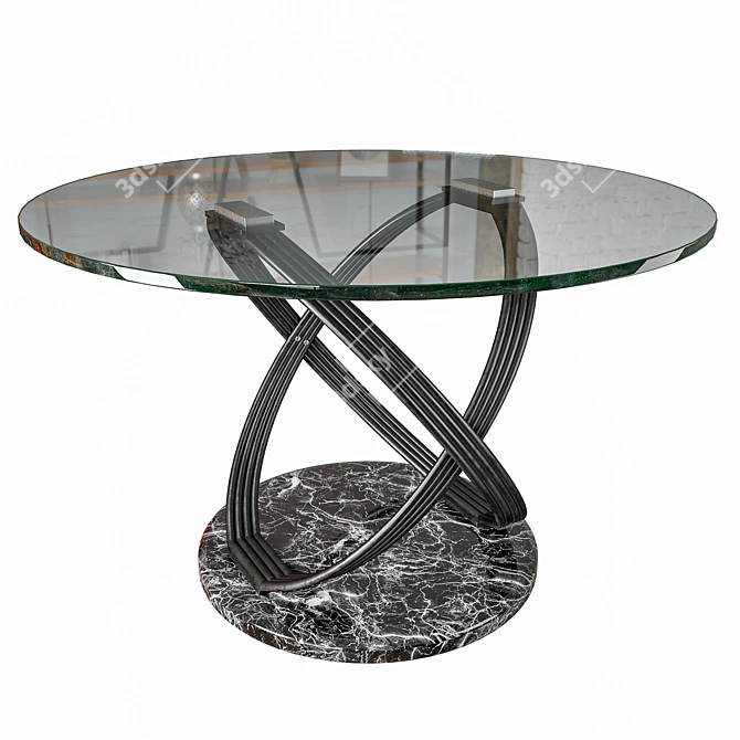 Modern Dining Table Halmar OPTICO 3D model image 1