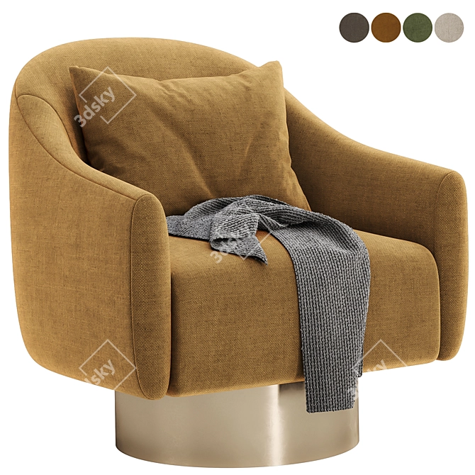 Laskasas Donald Armchair, Color Variety 3D model image 3