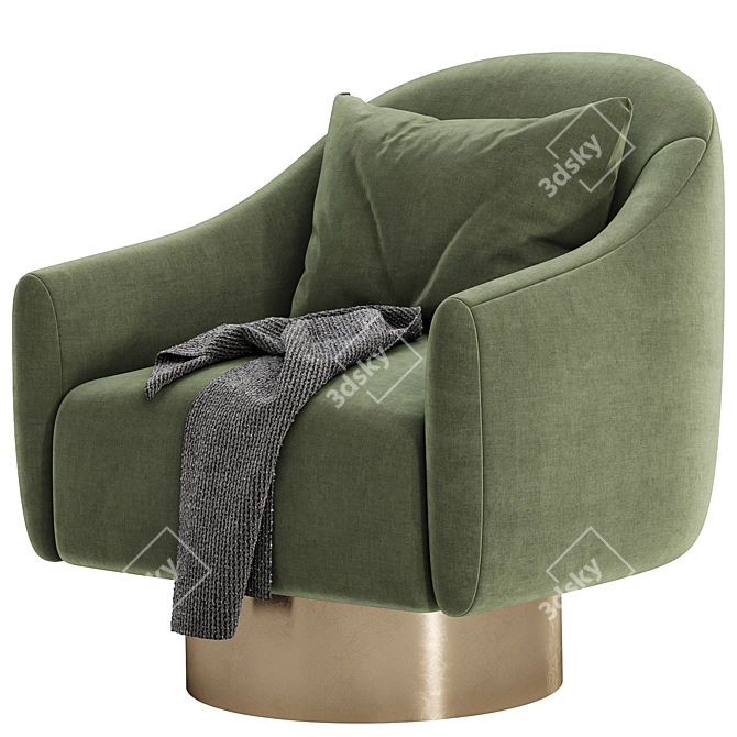 Laskasas Donald Armchair, Color Variety 3D model image 5