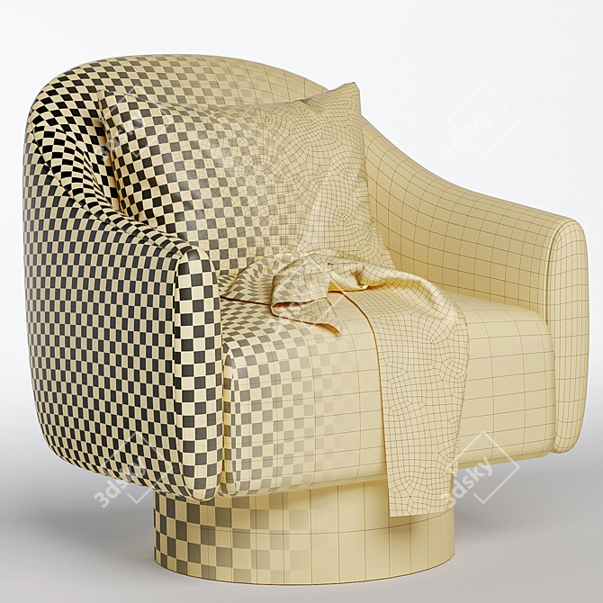 Laskasas Donald Armchair, Color Variety 3D model image 7