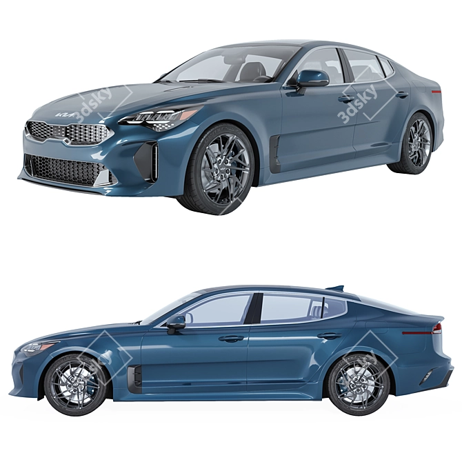 3D Car Model Bundle | Textured 2022 Kia Stinger 3D model image 2