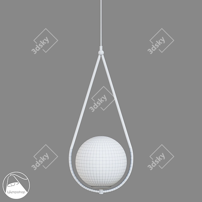 Wather Drop Pendant Light Fixture 3D model image 2