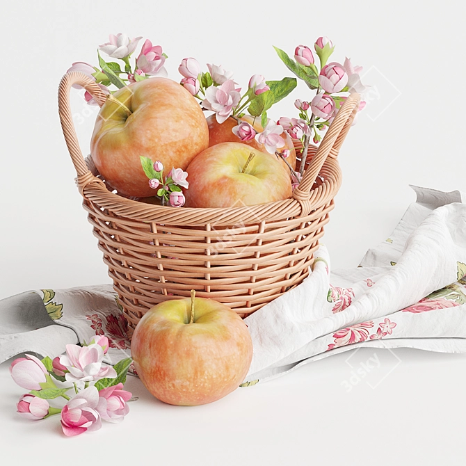 Fruitful Baskets: Corona Rendered Display 3D model image 2