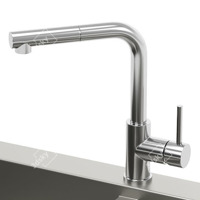 Aquasanita Luna Kitchen Sink Design 3D model image 5