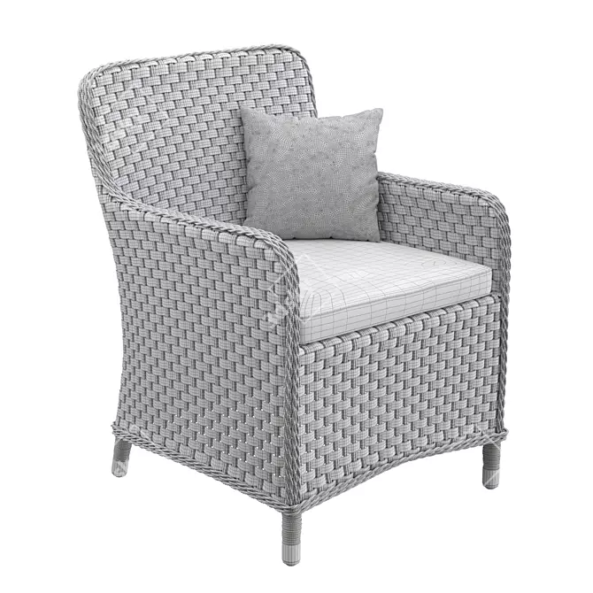 Modern Upholstered Chair for Home 3D model image 4