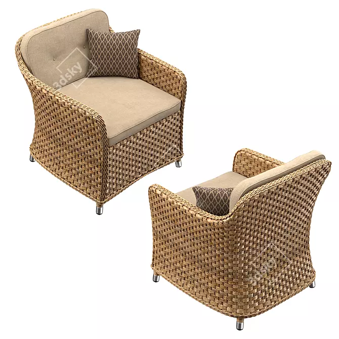 Cosy Halton Chair 3D model image 2