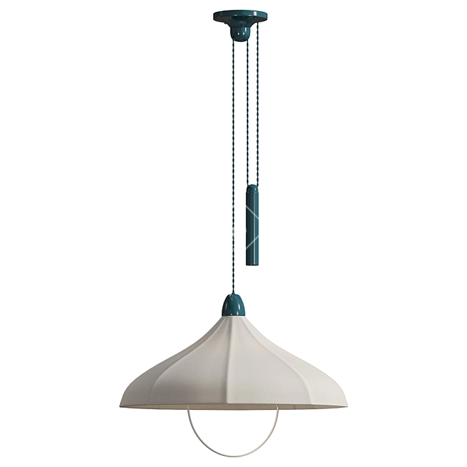 Handmade Suspended Light Fixture 3D model image 1