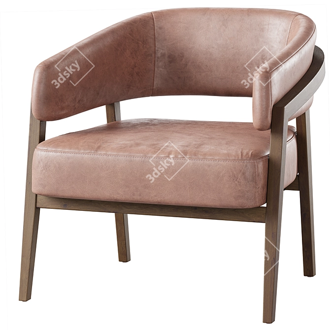 Altra Leather Armchair 3D model image 6