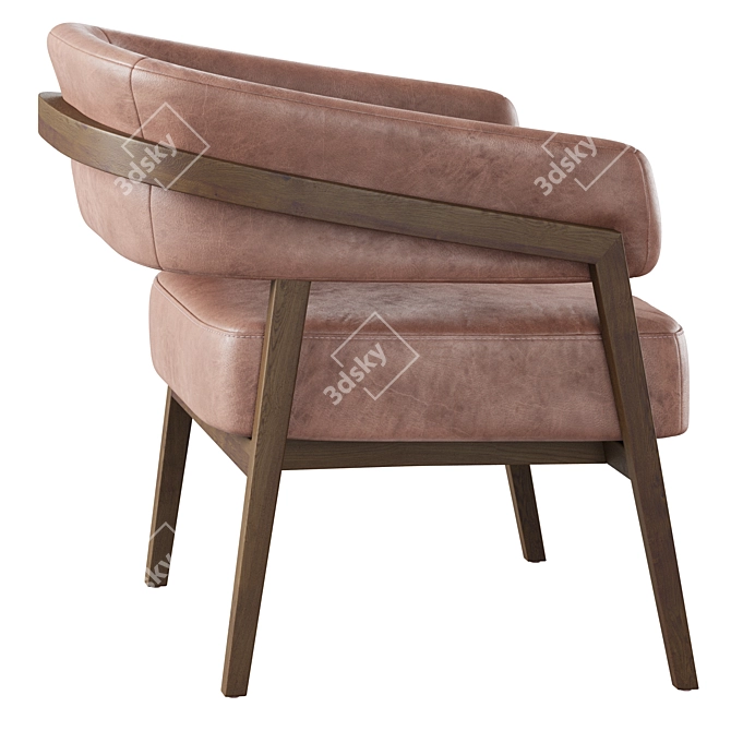 Altra Leather Armchair 3D model image 3