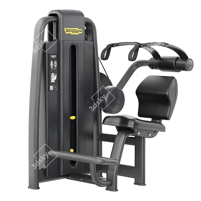 Technogym Abdominal Crunch Exercise Equipment 3D model image 1